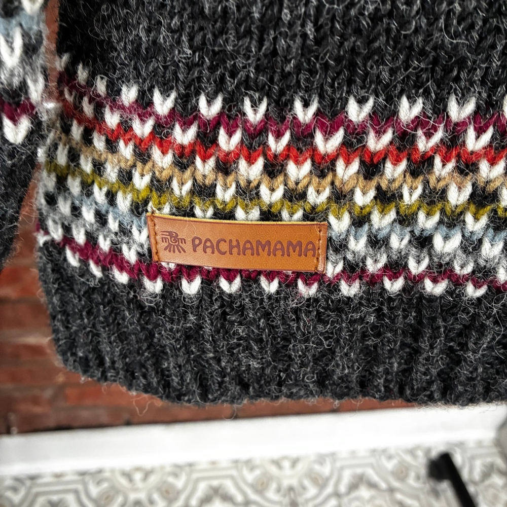 Pachamama 100% Wool Fair Isle Sweater Women’s Sm Scandi Style Nordic Cottagecore - Picture 5 of 15